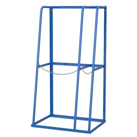 Vestil Steel High Profile Storage Rack 32-7/16 In. Left Bay 9-3/4 In. Right Bay 36 In. Depth 1,500 Lb. Capacity Blue SSRT-47-HP-WB-3